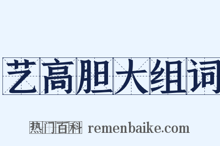 艺高胆大组词是什么意思的图片